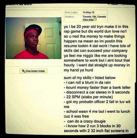 Tag Archives: resume crazy black man stabs per minute funny